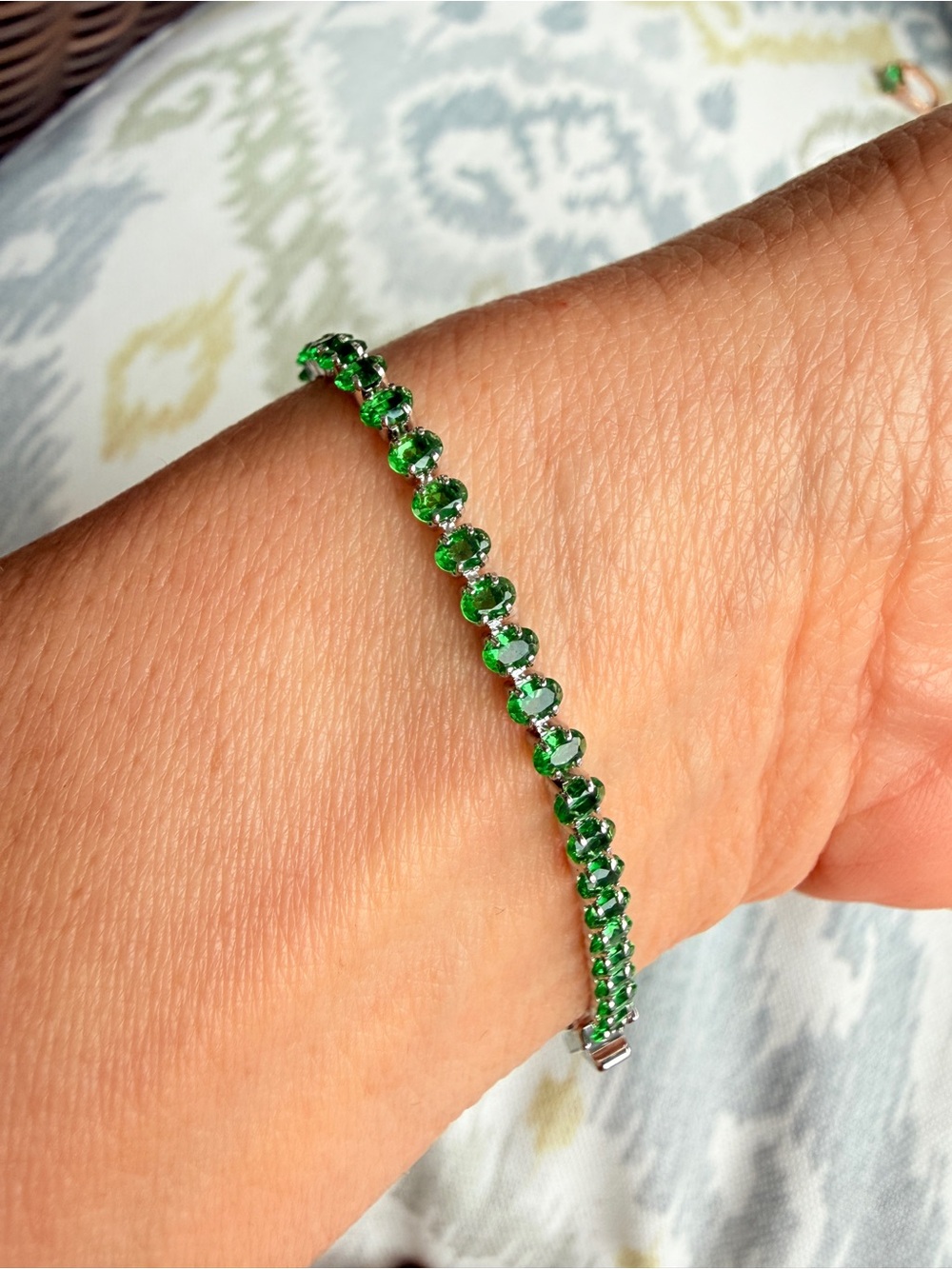 Emerald Green Tennis Bracelet - Women Jewelry